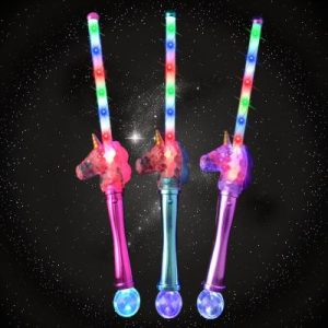 LED Assorted Color Unicorn Ball Wand