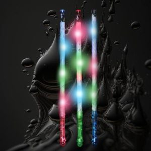 Assorted Color LED Flashing Ribbed Wand