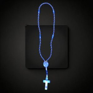 F21 Rosary Beaded Flashing Necklace