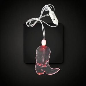 ACrylic Flashing Cowboy Boot Necklace **Need To Assemble