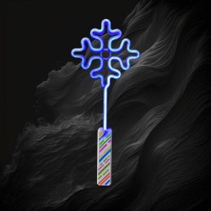 LED Flashing Multi-Color Neon Snowflake Wand