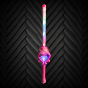 Flashing Pink Furry Princess Wand