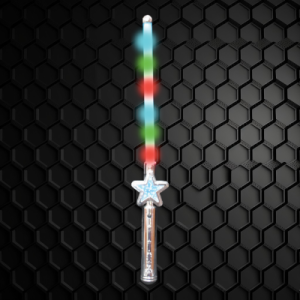 Flashing Glitter Wand W/ Blue Stars