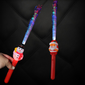 Assorted Snata/Snowmal Fiber Optic Wands
