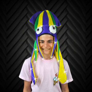 Mardi Gras Flashing Squid Hat 18