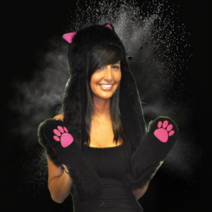 Long Fuzzy Cat Hat - Black