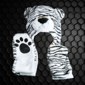 Long Double Sided White Tiger Animal Hat