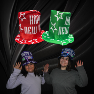 Assorted Color Light Up Happy New Year Hat