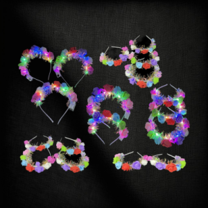 LED Assorted Color Foam Flower Light Up Headband