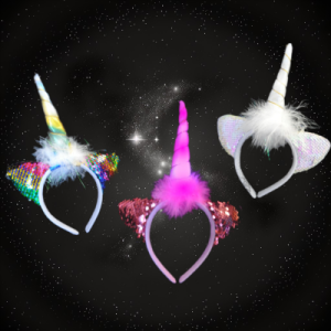 Furry Sequin Unicorn Headband