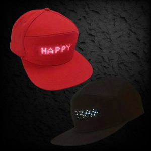 Programmable LED Hat With Rechargeable Battery