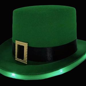 Flashing St. Patrick Green Hat With Buckle