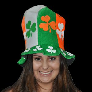 Non-Flashing St. Patrick'S Day Hat, White/Orange/Green, Bag