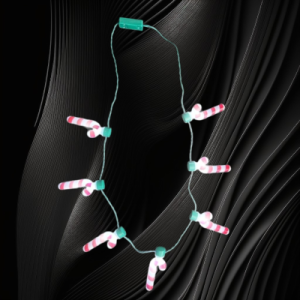 Flashing Candy Cane Necklace