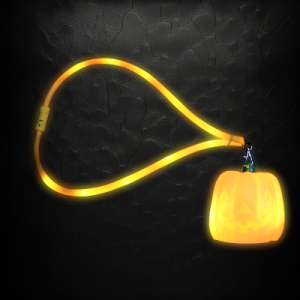 Orange LED Lanyard With Orange LED Pumpkin Charm