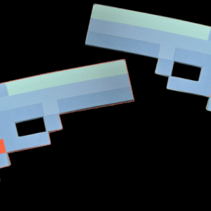 Small Foam Pixel Pistol Gun