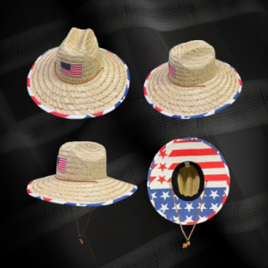 Assorted USA Flag Printed Straw Hat Cpb-125
