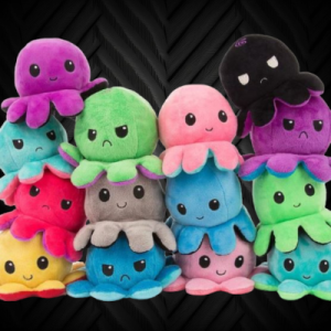 Assorted Color Happy/Mad Octoflip Octopus Plush