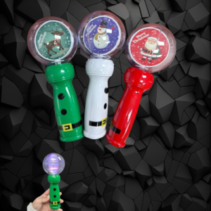 LED Multi-Color Assorted Style Spinning Christmas Ball Wand