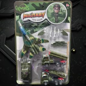 17" Assorted Style Military Transportation Vehicle/Jet Carded Play Set