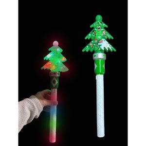 HAND HELD SPINNING CHRISTMAS TREE LIGHTS UP, SPINS & PLAYS JINGLE BELLS