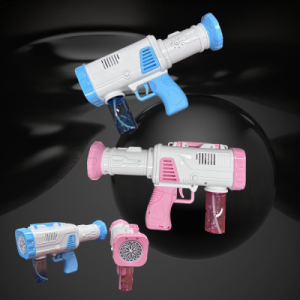 16 Hole Super Bubble Blaster Gun Assorted Pink/Blue