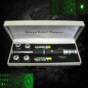 High Powered Green Laser Pointer With Assorted Tips