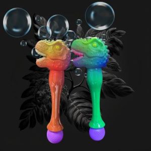 LED Dinosaur Bubble Wand Backwall Of
