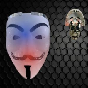 LED Multi-Colorflashing Anonymous Face Mask
