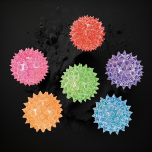 2" LED ASSORTED COLOR SPIKEY BOUNCE BALL